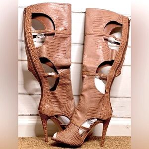 Izabella Rue Cut Out Heel Boots. Without The Box.